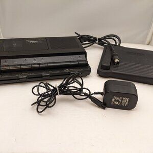 SANYO Memo Scriber Standard Cassette Transcriber w/ Power Adapter & Foot Pedal